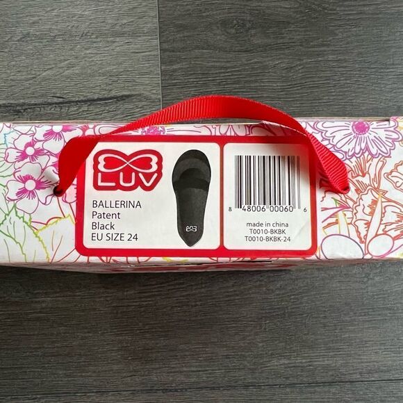 Girls Toddler Black Patent Dream Flats by Luv Footwear, Size 8, New in Box - Picture 9 of 11